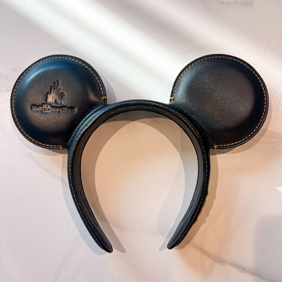 Mickey Coach Ears Black • Walt Disney World • Rare Collectible • Real Leather - Picture 5 of 10